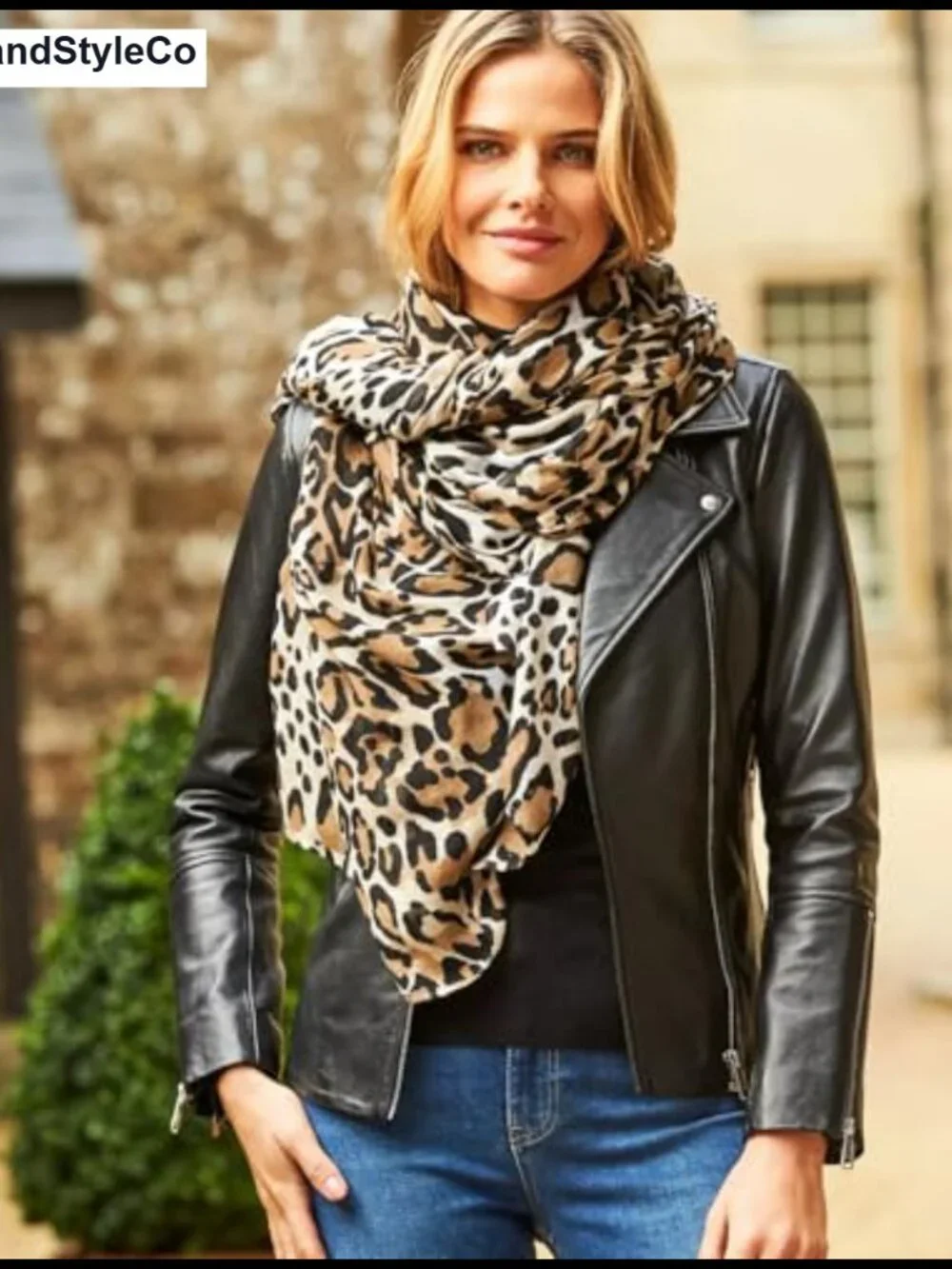 Leopard Print Wrap Shawl Lightweight Scarf